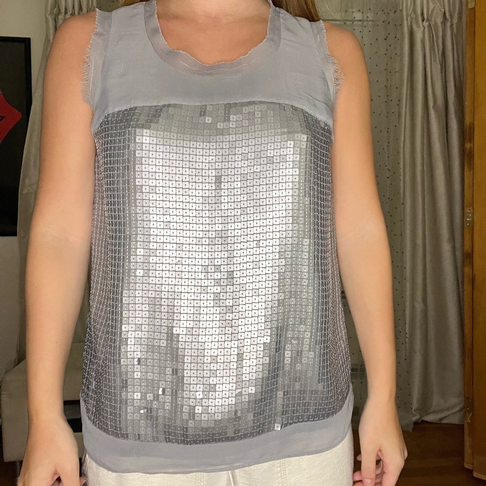Shimmery beaded tank